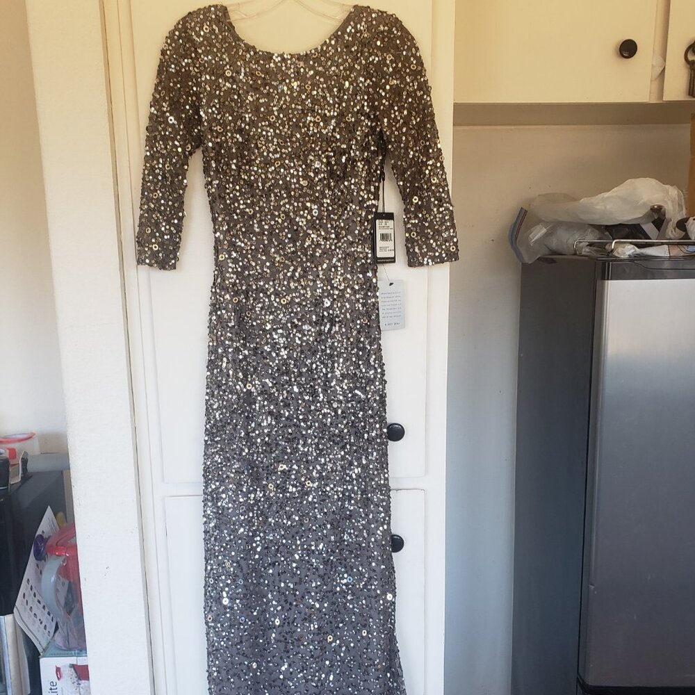 Silver Adrianna Palella Dress Size 2